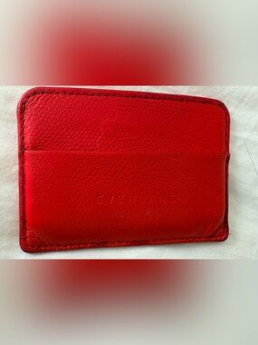 Everlane Red Pebbled Leather Card Sleeve